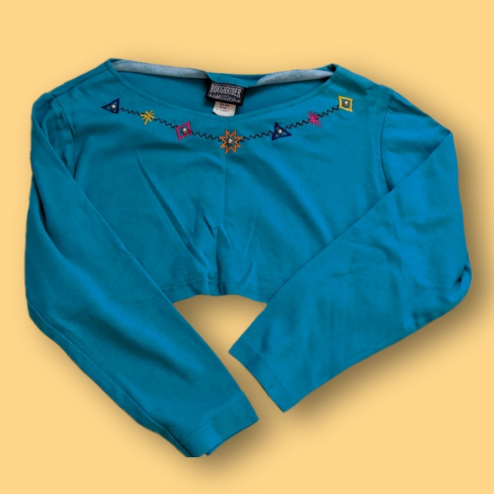 SOLD Vintage blue crop top